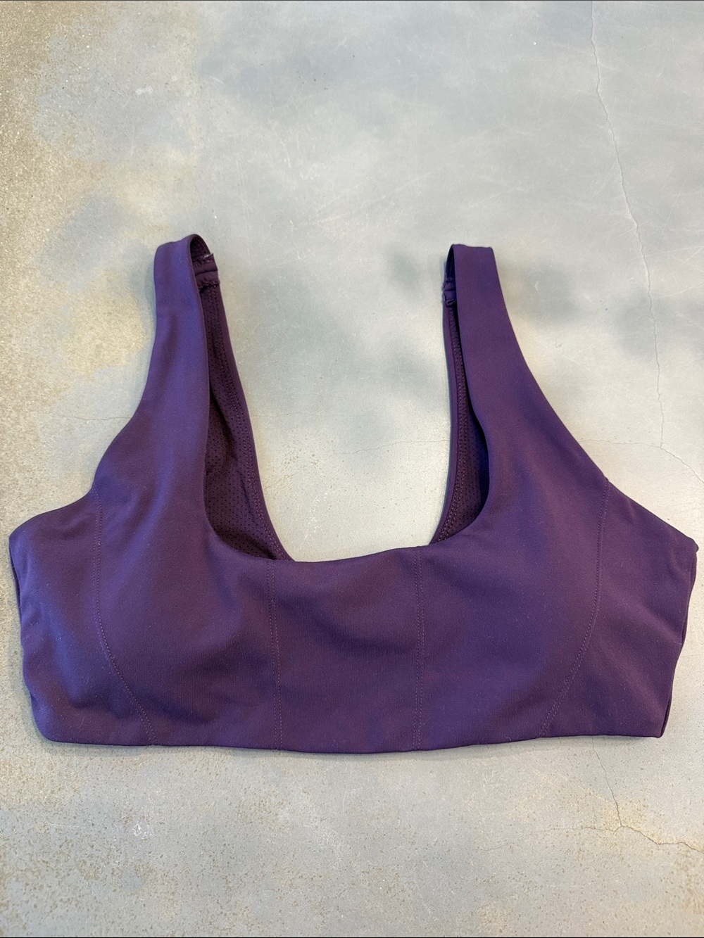 CSB- Scoop Neck Crop Sports Bra - Purple